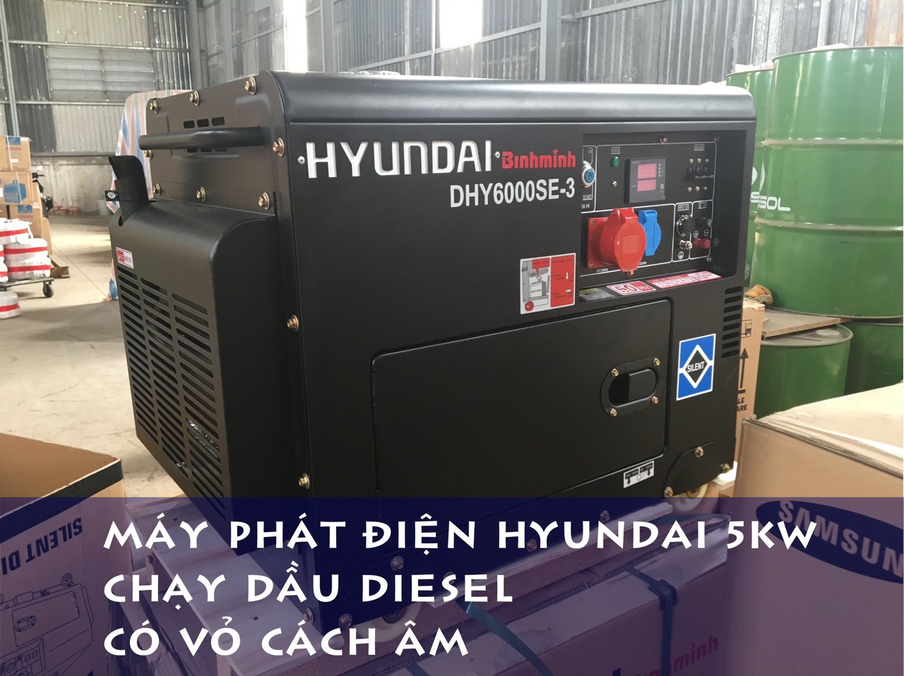 Máy phát điện Hyundai DHY-6000SE